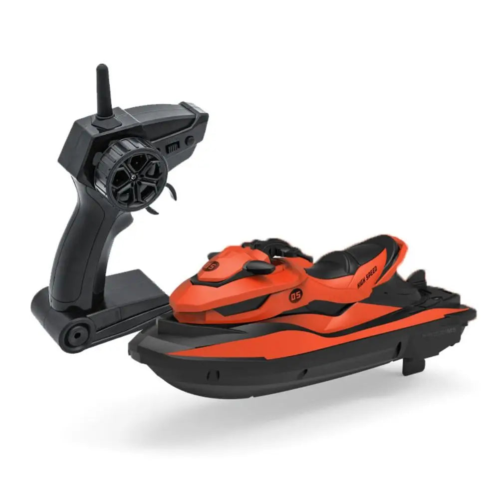 Plastic High-Speed Rc Motorboat Jet Ski Waterproof Electric Boat Simulation Model Durable Mini 2.4g Wireless Speedboat Kids Toy