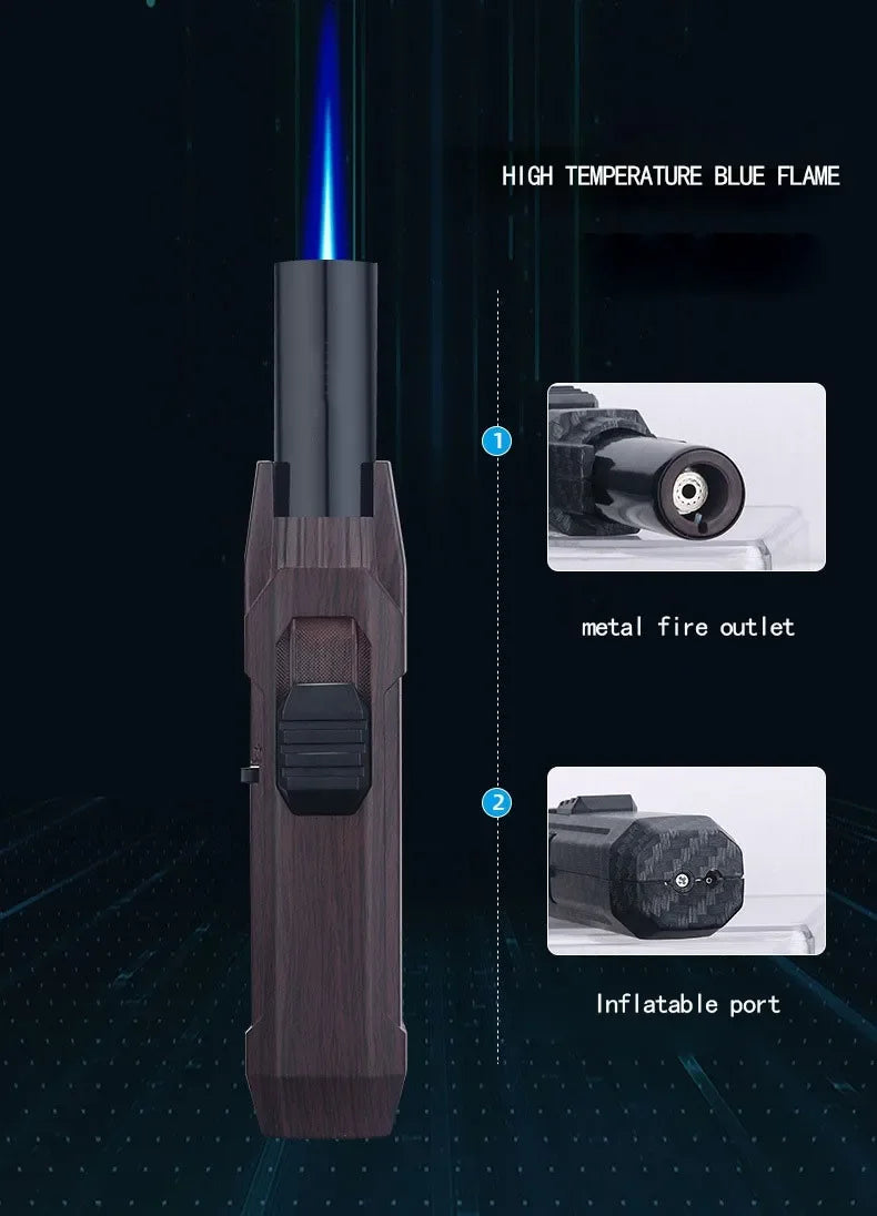 Kitchen BBQ Cigar Big Jet Flame Fire Butane Torch Outdoor Powerful Flame Camping Gun Lighter Mans Tools Without Gas No Box
