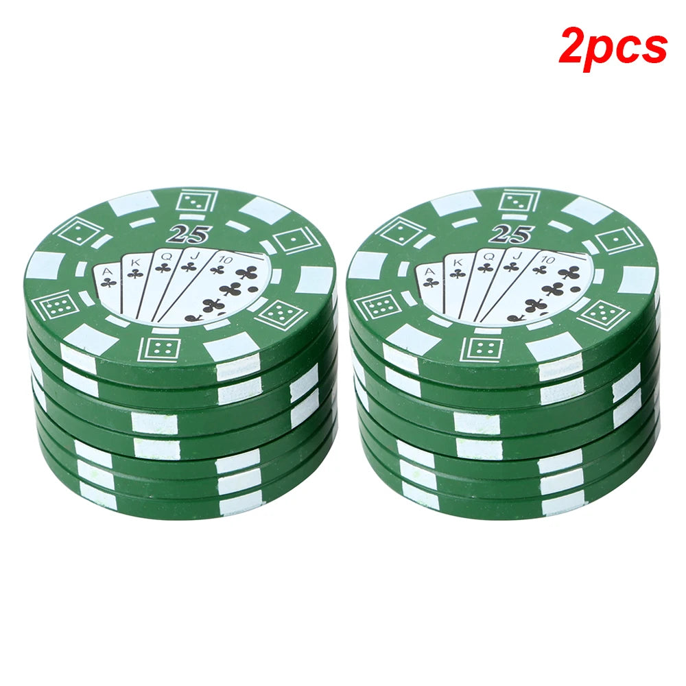 Herb Cutter Grinder Cigarette Maker Gadget Smoking Pipe Accessories Poker Chip Style Crusher 3-layer Spice Cutter