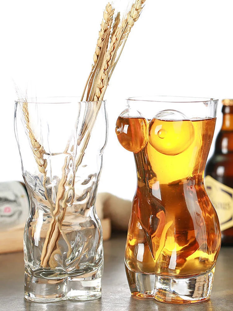Unique Beer Cup Funny Wine Glass Whisky Vodka Shot Glasses Creative Bar Cocktail Glass Body Shape Mug Coffee Juice Cup