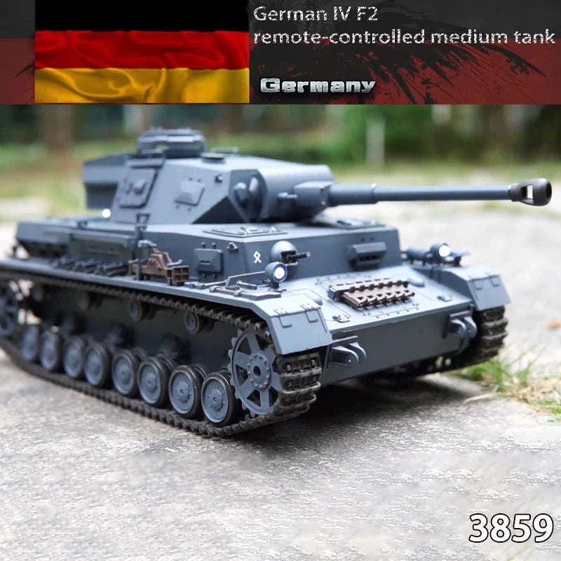 Henglong 3859 German IV F2 Electric Remote Control Tank Plays The Bullet And The Barrel Smokes The Military Model Toy.