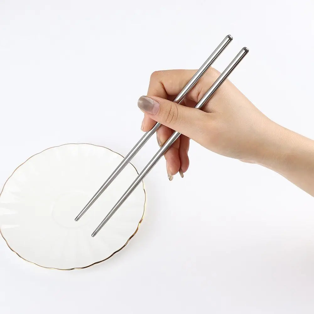 Practical Chinese Hollow Chopsticks Non-slip Stainless Steel Chop Stick Chopstick