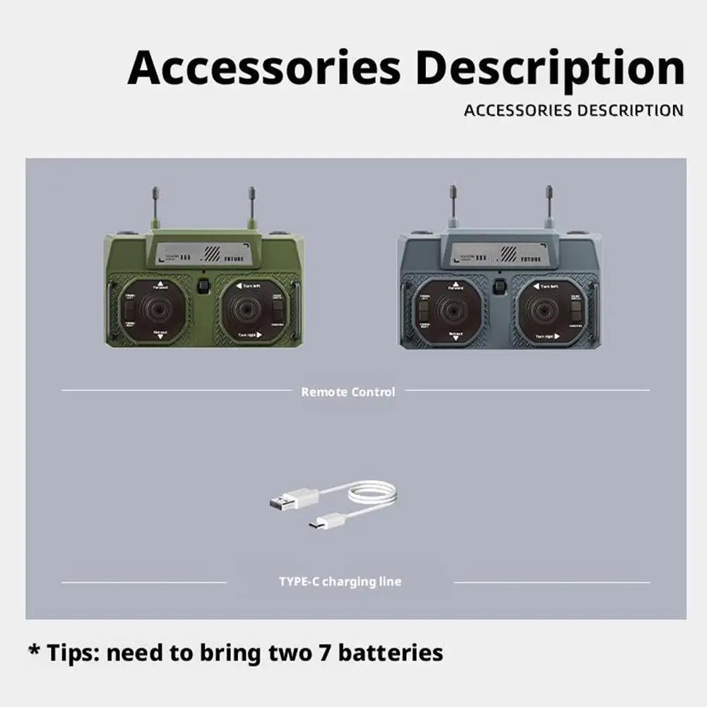 Mini Scale RC Battle Tanks - Safe Infrared Combat System with Rotation, Parent-Child Interactive Military Toys for Boys