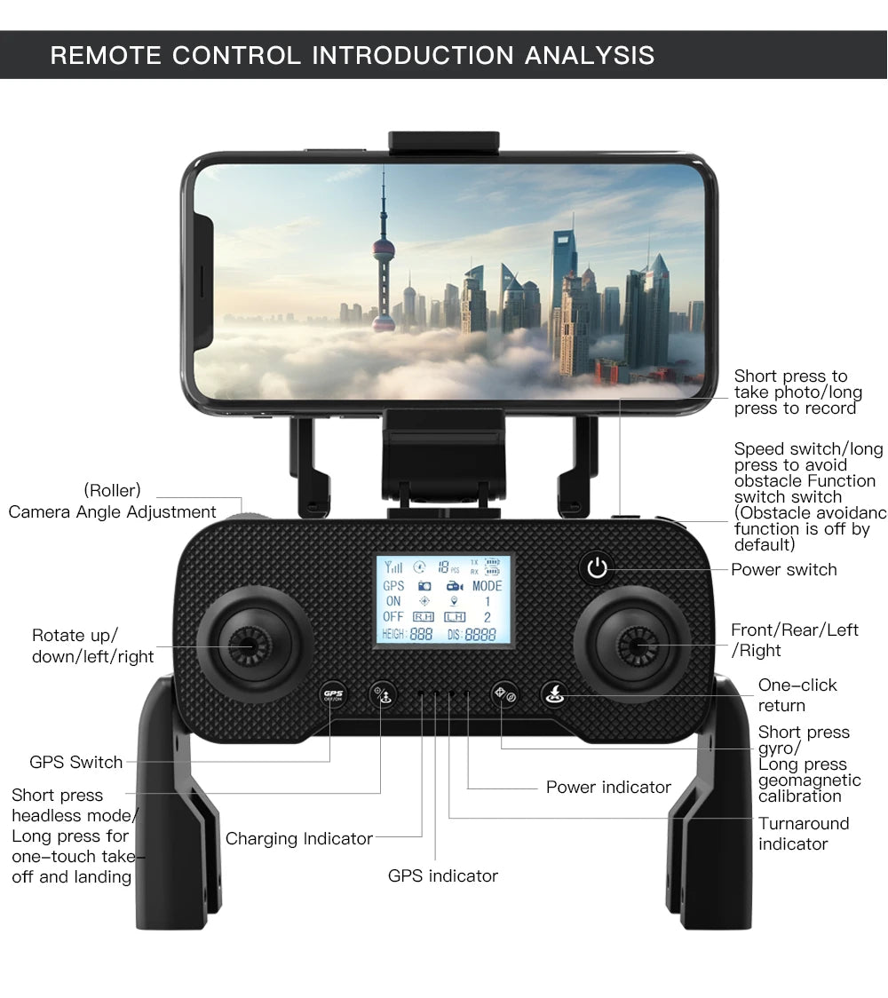 L200 PRO MAX GPS Drone with 2-axis Gimbal Professional Anti-shake 4K HD Camera FPV Drone 360° Obstacle Avoidance Quadcopter Toys