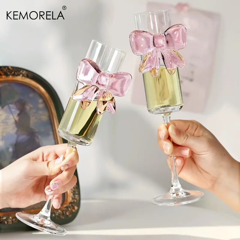 Butterfly-Shaped Cocktail Glass - Elegant Champagne Flute for Wine, Martini, Party, 1/2PCS Highball Drinking Glasses,Unique Gift