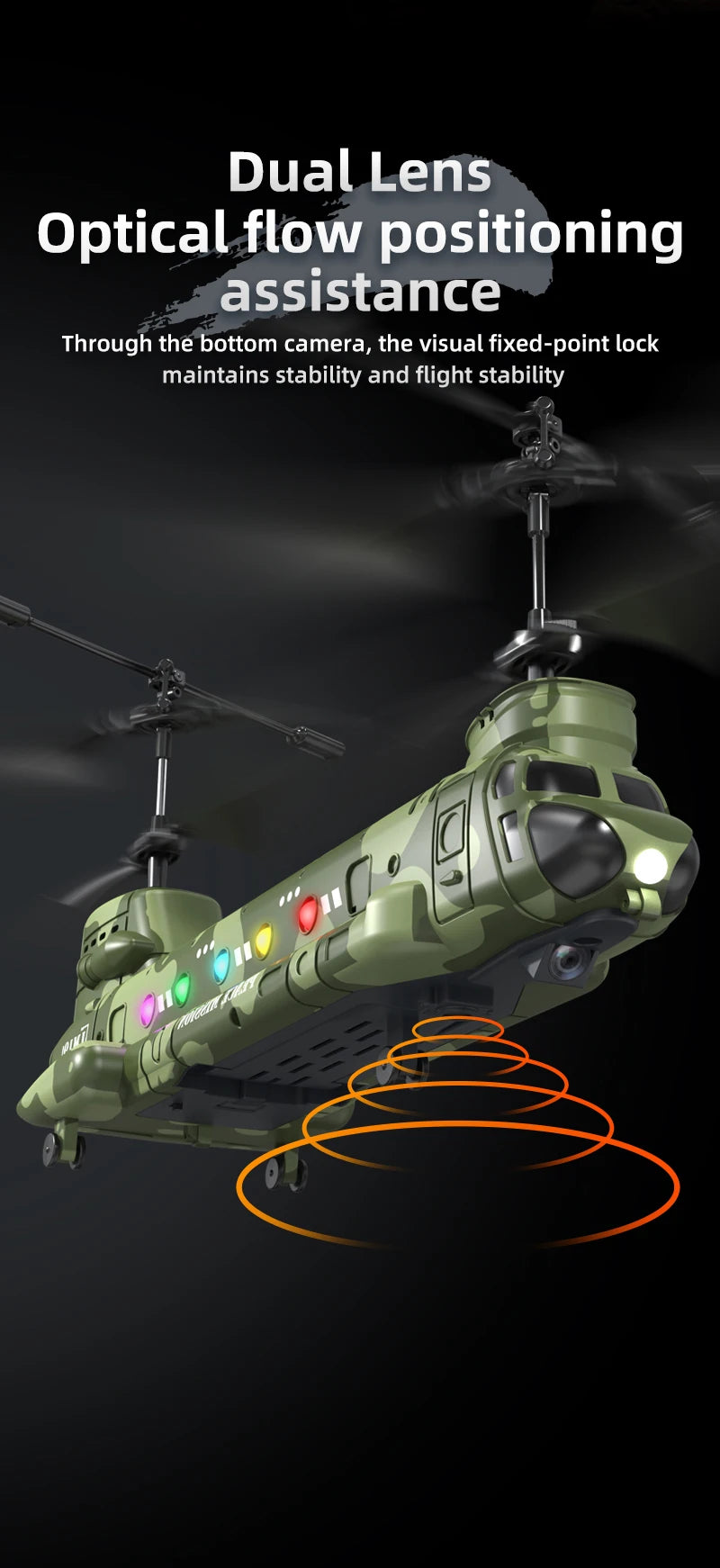 RC Helicopter LM19-D LED Lights 480P Camera Hd Aerial Photography 2.4g Remote Control Aircraft Model Toys for Boys Children Gift