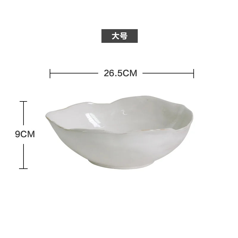 Dinner Plate Set - Rice, Soup, Noodle & Sushi Bowls with Sauce Dishes and Western Steak Plates for Versatile Dining