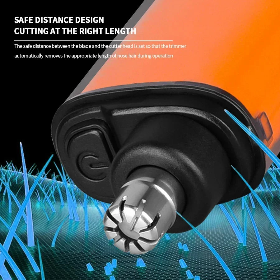 Mini Electric Nose Hair Clipper Rechargeable Multi-kinetic Shaving 2-in-1Unisex Fully Automatic Washable Shaving Nose Trimmer