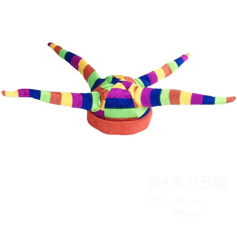 Adult Halloween Fancy Dress Up Hat Stage Show Props Clown Funny Dress Up Clown Hat Carnival Birthday Cake Cap