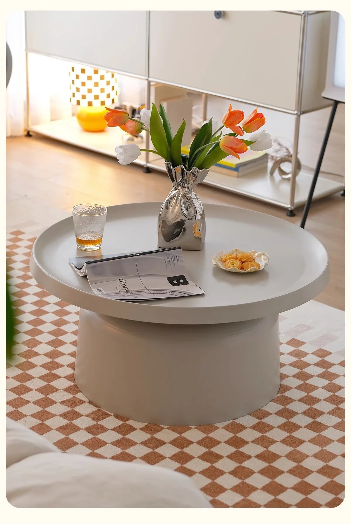 Hot Sale Nordic Coffee Table, Creative Round Living Room Table, High-end Light Luxury Side Desk, Modern Simple Furniture 121