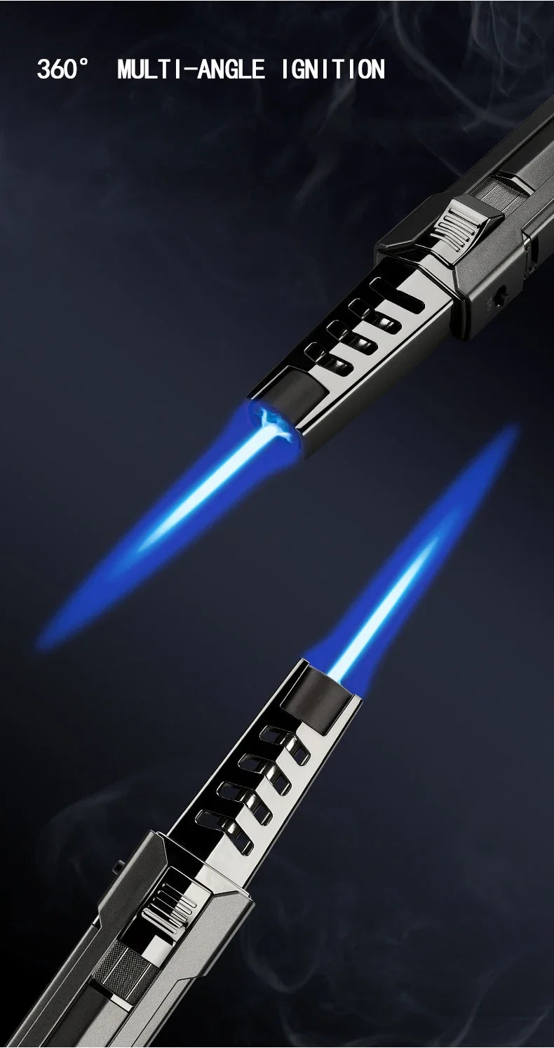 Kitchen BBQ Cigar Big Jet Flame Fire Butane Torch Outdoor Powerful Flame Camping Gun Lighter Mans Tools Without Gas No Box
