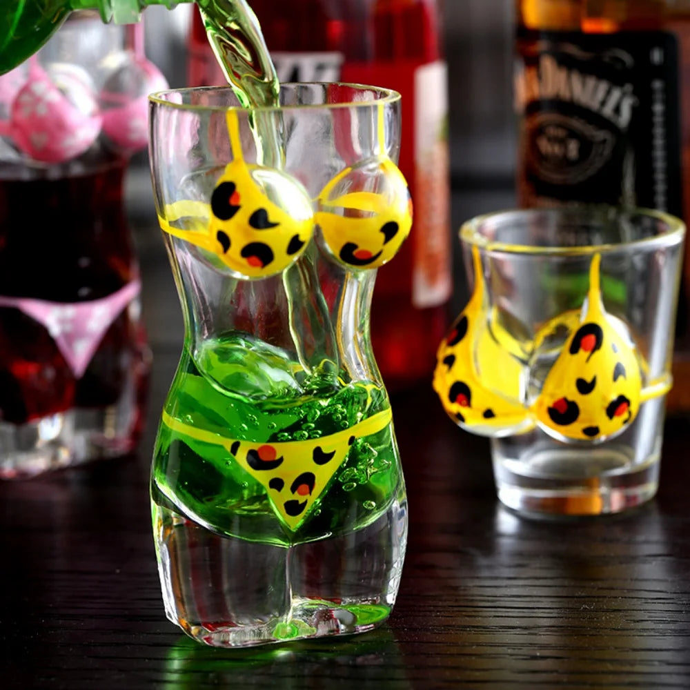 Bikini Bust 3D Shot Glass Funny Girls Body Shape Wine Glasses Bar Bachelor Par Cocktail Whiskey Vodka  Beverage Cups 50/80ML