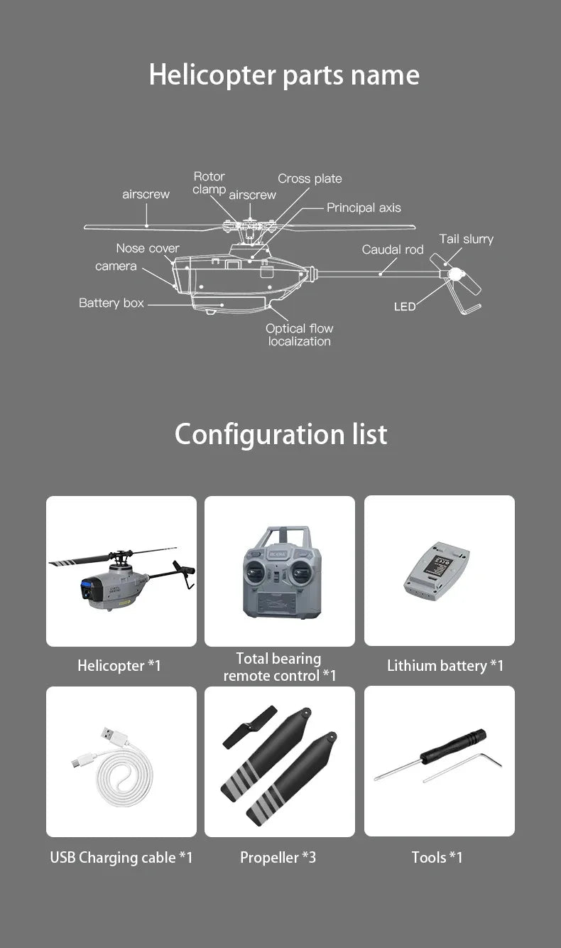 RC ERA C127 AI Brushless FPV with HD Camera Professional 4ch RC Helicopter Single Paddle Without Ailerons for Adult