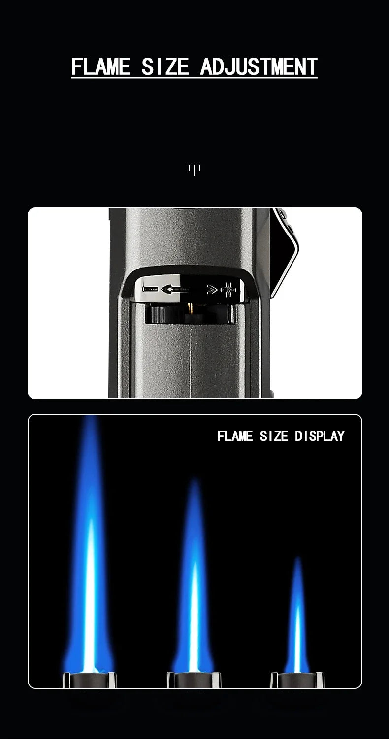 Kitchen BBQ Cigar Big Jet Flame Fire Butane Torch Outdoor Powerful Flame Camping Gun Lighter Mans Tools Without Gas No Box