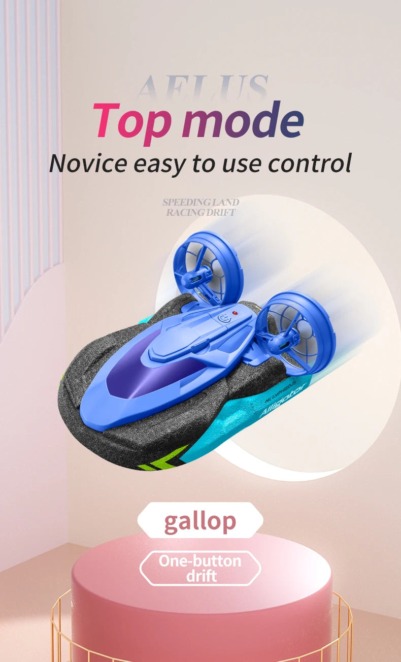 New S10 Water and Land 2 IN 1 Remote Control Drift Car Hovercraft Deformation Multifunctional RC Hovercraft Boat Car Kid RC Toy