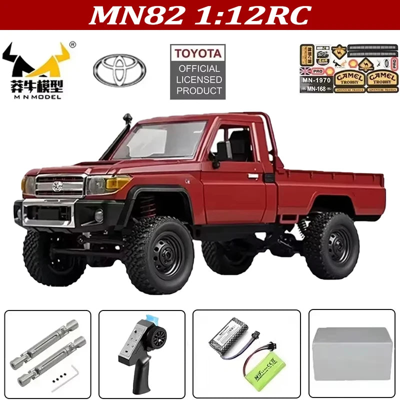 MN128 1/12 RC Car 4WD Jeep Model 2.4G Remote Control LED Light 4X4 Off Road 4WD Climbing RC Truck Electric Toy Car Gift for Boy