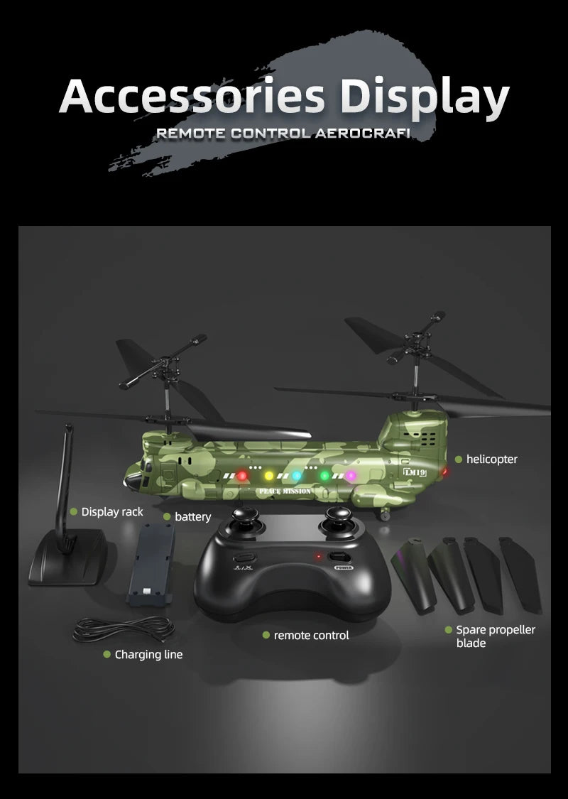 RC Helicopter LM19-D LED Lights 480P Camera Hd Aerial Photography 2.4g Remote Control Aircraft Model Toys for Boys Children Gift