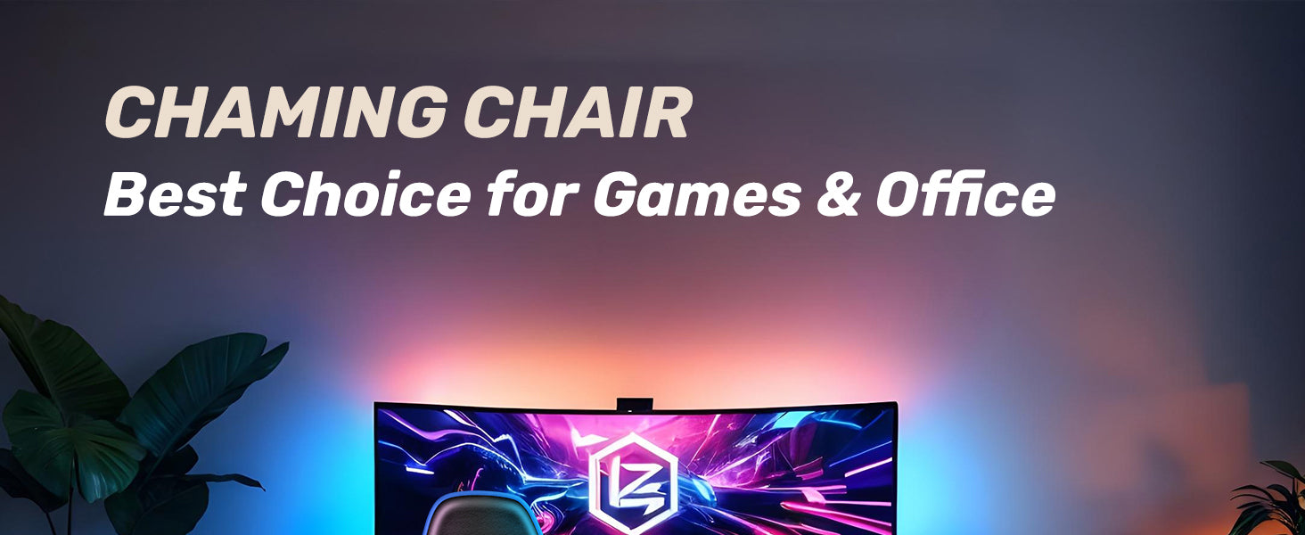 Racing Style Gaming Chair | Black & Blue Dual-Tone, Ergonomic Lumbar Support & Retractable Footrest | 360° Swivel, Full Recline,
